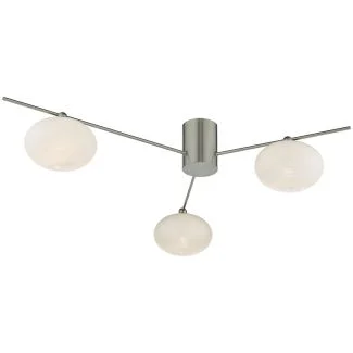 DAR JAS5346 JASPER 3LT SEMI FLUSH SAT NICKEL