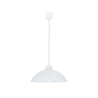 CANDELLUX 31-16744 BRONTE LAMPA WISZĄCA 1X60W E27 KLOSZ BIAŁY Z WZOREM