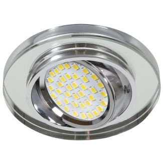 CANDELLUX 2263076 SSU-15 CH/WH MR16 CHROM oczko sufitowe lampa sufitowa OKRĄGŁA SZKŁO BEZBARWNE