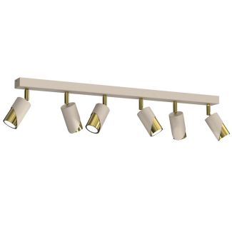 LUMINEX 9680 spot Shift line bar 900, beige/gold 6xGU10