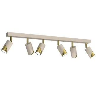 LUMINEX 9680 spot Shift line bar 900, beige/gold 6xGU10