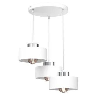 LUMINEX 9845 żyrandol Marti plate dia 300 mm white/chrome 3xE27