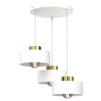 LUMINEX 9850 żyrandol Marti plate dia 300 mm white/gold 3xE27
