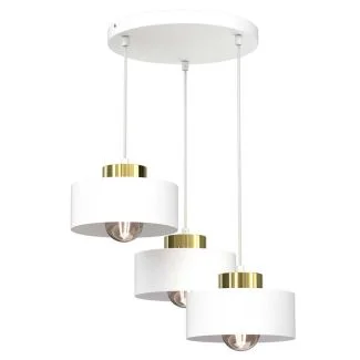 LUMINEX 9850 żyrandol Marti plate dia 300 mm white/gold 3xE27