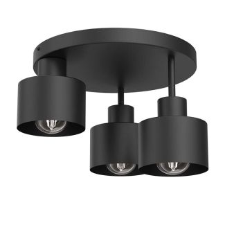LUMINEX 9854 plafon Parkla klosz metal black 3xE27