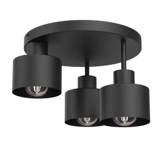LUMINEX 9854 plafon Parkla klosz metal black 3xE27