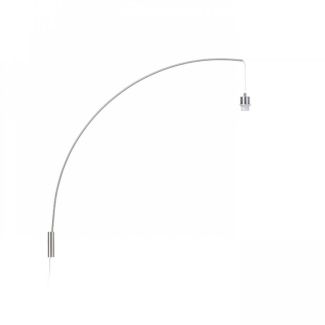 RENDL R12654 BEND podstawa ścienna łukowa nikiel mat 230V E27 42W