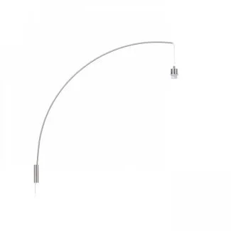 RENDL R12654 BEND podstawa ścienna łukowa nikiel mat 230V E27 42W