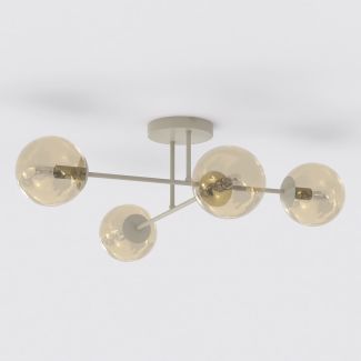 EMIBIG 1636/4 ROMA 4 MOKKA AMBER LAMPA SUFITOWA