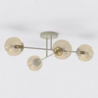 EMIBIG 1636/4 ROMA 4 MOKKA AMBER LAMPA SUFITOWA