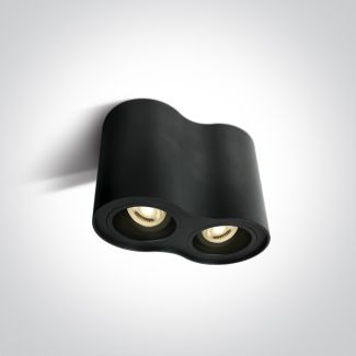 ONE LIGHT 12205Y/B Nemea 2 czarna oprawa sufitowa z oprawką GU10 MR16 2x10W