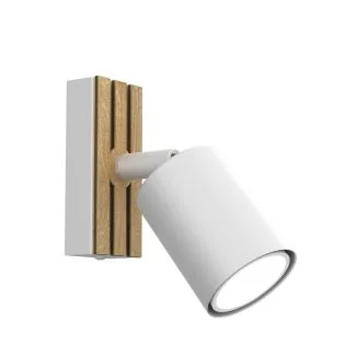 LUMINEX 9976 Spot Terra white/wood/white swivel 1