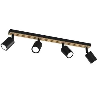 LUMINEX 9985 Spot Terra line 600 black/wood/black swivel 4xGU10