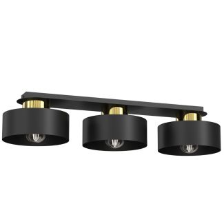 LUMINEX 9991 plafon Marti black/gold 3xE27