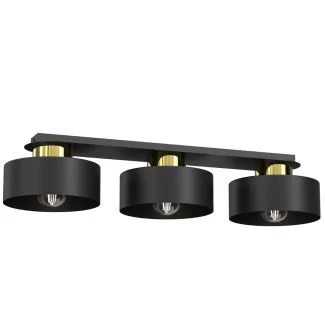 LUMINEX 9991 plafon Marti black/gold 3xE27
