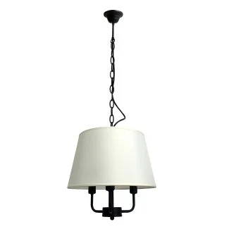 CANDELLUX 31-01351 PASTERI LAMPA WISZĄCA CZARNY MATOWY 3X40W E14 ABAŻUR BEŻOWY