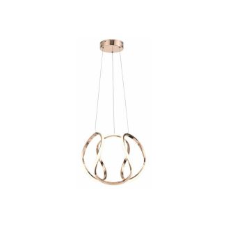 REALITY 335001-26 Clarence - lampa wisząca alu zróżowe złoto ze ściemniaczem i pilotem