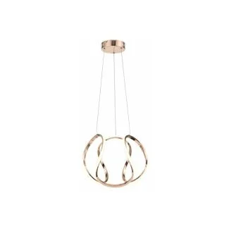 REALITY 335001-26 Clarence - lampa wisząca alu zróżowe złoto ze ściemniaczem i pilotem