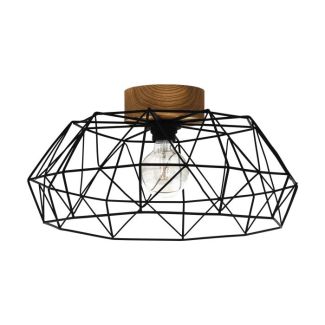 EGLO 43363 LAMPA PADSTOW OPRAWA SUFITOWA DL/1 E27 SCHWARZ/HOLZ PADSTOW
