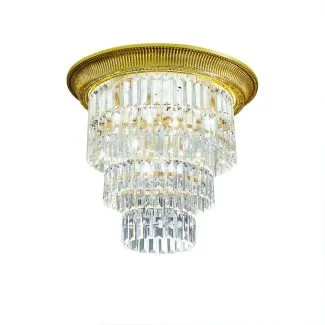 KOLARZ 0346.14L.3 MILORD CRYSTAL lampa sufitowa złoto 24K