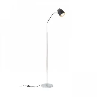 RENDL R12989 PRAGMA podłogowa czarna chrom 230V E27 28W