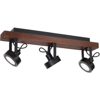 LUMINEX 1229 plafon Viva czarny listwa drewno 3