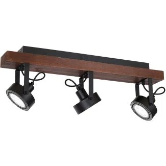 LUMINEX 1229 plafon Viva czarny listwa drewno 3