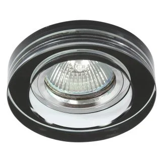 CANDELLUX 2228730 SS-31 CH/BK MR16 CHROM OPR. STROP. STAŁA OKRĄGŁA SZKŁO CZARNE