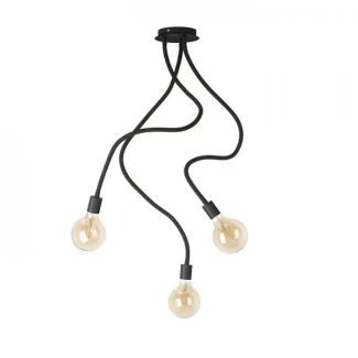 RENDL R12935 LOYD E27 III sufitowa czarna 230V E27 3x28W