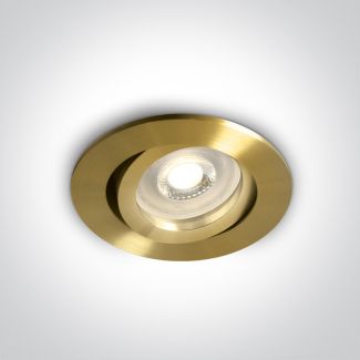 ONE LIGHT 11105A1/BBS Koraku wpust z oprawką GU10 MR16 matowy mosiądz