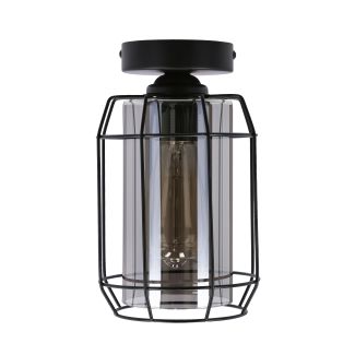 CANDELLUX 31-08404 JONERA LAMPA SUFITOWA CZARNY 1X40W E27 KLOSZ DYMIONY