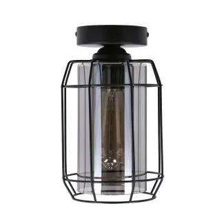 CANDELLUX 31-08404 JONERA LAMPA SUFITOWA CZARNY 1X40W E27 KLOSZ DYMIONY