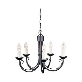 ELSTEAD CHARTWELL CH5 BLACK 5Lt Chandelier