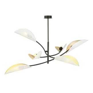 EMIBIG 1107/6 LAMPA SUFITOWA LOTUS 6 WHITE/GOLD