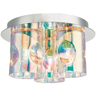 DAR INT5350 INTER 3LT FLUSH POL CHR & IRIDESCENT GLS