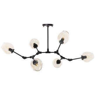 Step into Design ST-1232-6 Lampa wisząca MODERN ORCHID-6 bursztynowo czarna 130 cm