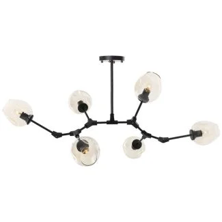 Step into Design ST-1232-6 Lampa wisząca MODERN ORCHID-6 bursztynowo czarna 130 cm