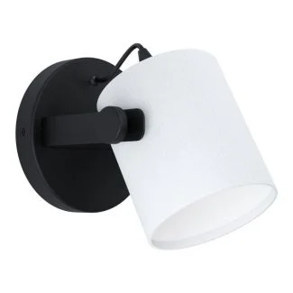 EGLO 43427 LAMPA HORNWOOD 1 OPRAWA ŚCIENNA WL/1 SCHWARZ/HOLZ SW/WEISS HORNWOOD 1