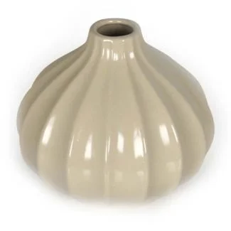 ARTEHOME A0131-B light yellow Wazon kremowy w niepowtarzalnym kształcie pąka maku 20x20 cm