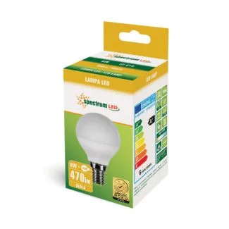 SPECTRUMLED 13756 Żarówka LED KULKA E-14 230V 6W NW SPECTRUM