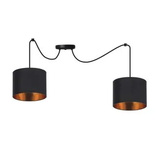 CANDELLUX 32-00842 CANDIDA P LAMPA WISZĄCA CZARNY 2X40W E27 ABAŻUR CZARNY