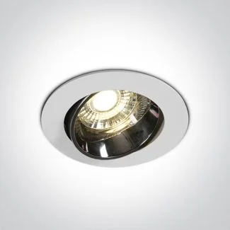 ONE LIGHT 11110E/W/W Ptolemaida biały wpust z odbłyśnikiem ciemny chrom COB LED 3000K 10W