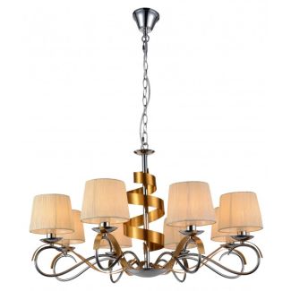 CANDELLUX 38-23469 DENIS ZWIS 8X40W E14 CHROM/ZŁOTY