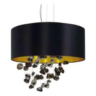 EGLO 39845 LAMPA ESCUELA OPRAWA WISZĄCA HL/3 E27 SCHWARZ M.GLASSTEINEN ESCUELA