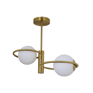LIGHT PRESTIGE LP-002/2C ring Plafon Dorado ring złota 2 x E14