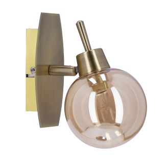 CANDELLUX 21-16324 LENTINI LAMPA KINKIET PATYNOWY 1X40W G9 KLOSZ BURSZTYNOWY