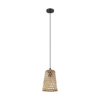 EGLO 43252 LAMPA CLAVERDON OPRAWA WISZĄCA HL/1 Ø180 SCHWARZ/HOLZ NATUR CLAVERDON