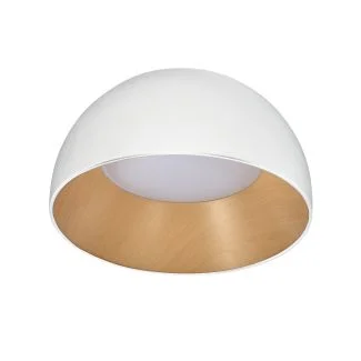 CANDELLUX 13-24145 LIGURIA LAMPA SUFITOWA PLAFON BIAŁO DREWNIANY 18W LED 35 CM KLOSZ BIAŁY