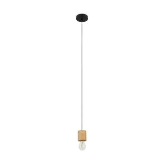 EGLO 99078 LAMPA TURIALDO OPRAWA WISZĄCA HL/1 E27 SCHWARZ/HOLZ TURIALDO