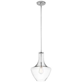 ELSTEAD Everly KL-EVERLY-P-S-CH 1 Light Small Pendant - Chrome
